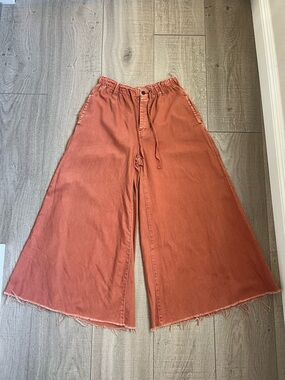 We The Free Clover Pull On Mid Rise Wide Leg Pants Size Small